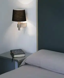 Nástěnná svítidla s látkovým stínítkem FARO ROOM nástěnná lampa, černá