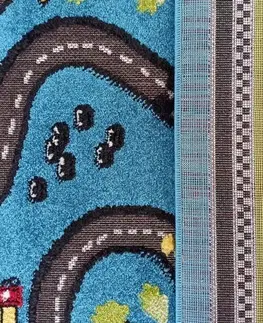 Dětské koberce Dětský senzorický koberec s motivem autodráhy