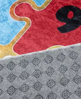 Dětské koberce Dětský koberec s barevným motivem puzzle