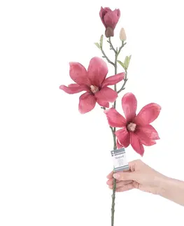Květiny AmeliaHome Umělá květina MAGNOLI 10 kusů růžová
