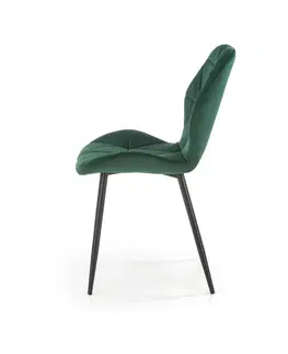 Židle HALMAR Designová židle Noel tmavě zelená