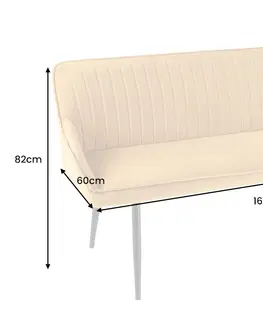 Lavice do jídelny LuxD Designová lavice Esmeralda 160 cm hořčičný samet