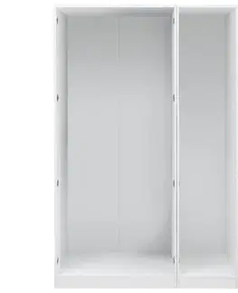 Šatní skříně s otočnými dveřmi 3dveřová Skříň Unit Bez Vybavení, Bílá
