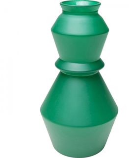 Jednobarevné vázy KARE Design Váza Gina - zelená, 30cm