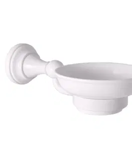 Misky na mýdlo SLEZAK-RAV Mýdlenka keramická bílá  Koupelnový doplněk MORAVA RETRO, Barva: bílá MKA0300B
