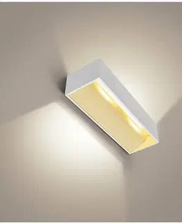 LED nástěnná svítidla SLV BIG WHITE LOGS IN L Indoor, nástěnné LED svítidlo, bílé, 2000-3000K, DIM-TO-WARM 1002929