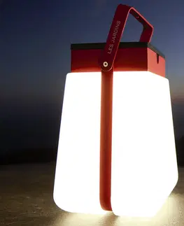 Solární světla Les Jardins LED solární lucerna Bump 300 přenosná, červená
