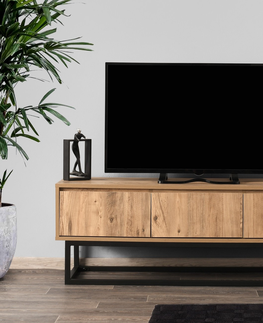 TV stolky TV stolek DANKAN 140 cm, černá/borovice