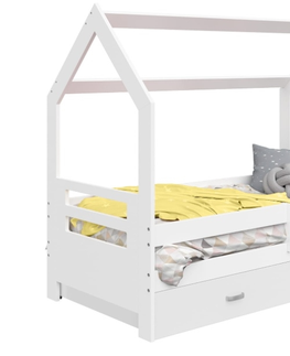 Postele Dětská postel SPECIOSA D3B 80x160 v barvě bílé se zásuvkou: bílá