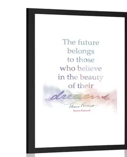 Motivy z naší dílny Plakát s paspartou a motivačním citátem - Eleanor Roosevelt