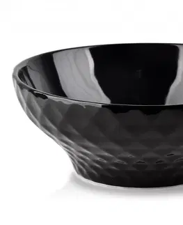 Mísy a misky Affekdesign Porcelánová miska DIAMENT BLACK 17,5 x 7 cm černá