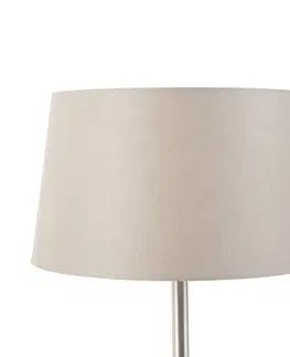 Stolni lampy Moderní stolní lampa z oceli s tupým odstínem 35 cm - Simplo