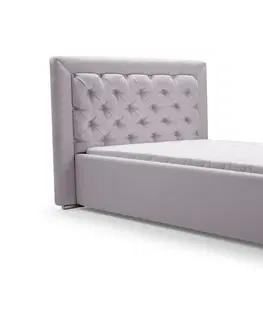 Postele ArtIdz Čalouněná jednolůžková postel DANIELLE | šedá 90 x 200 cm