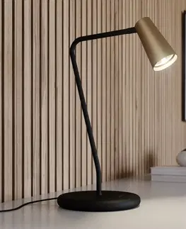 Stolní lampy kancelářské Lucande Lucande Angelina stolní lampa, mosaz-zlatá