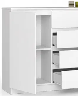 Komody Ak furniture Komoda Tove K 160,4 cm bílá matná