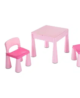 Hračky na zahradu NEW BABY - Dětská sada stoleček a dvě židličky růžová