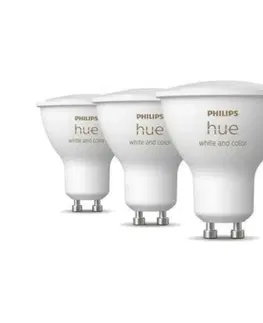 LED žárovky PHILIPS HUE Hue Bluetooth LED White and Color Ambiance set 3ks žárovek Philips 8719514342767 GU10 4,3W 350lm 2000-6500K RGB stmívatelné