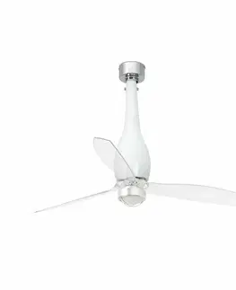 Ventilátory FARO ETERFAN M LED, bílá/transparentní, stropní ventilátor s DC motorem SMART
