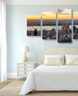 Obrazy města 5-dílný obraz panoráma města New York