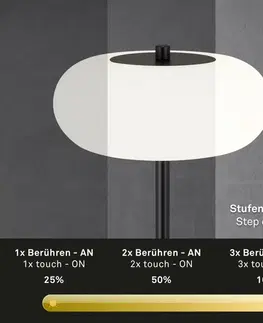 LED stolní lampy BRILONER LED stolní lampa, pr. 19,8 cm, 4,5 W, černá BRILO 7030-015