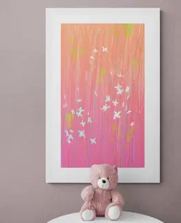 Motivy z naší dílny Plakát s paspartou rozkvetlé luční květiny