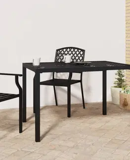 Zahradní stolky Zahradní stolek antracitový 110 x 80 x 72 cm ocel