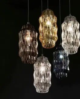 Závěsná světla Selène Origami závěsné svítidlo ze skla, transparentní
