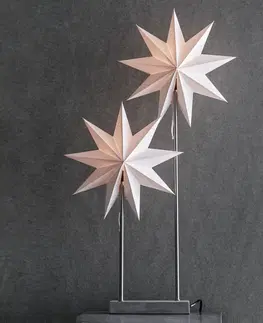 Vánoční osvětlení Markslöjd Stolní lampa papírová hvězda Duva, dvě hvězdy