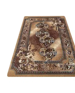 Vintage koberce Hnědý koberec do obýváku ve vintage stylu Šířka: 200 cm | Délka: 300 cm