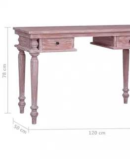 Pracovní stoly Psací stůl mahagon Dekorhome Hnědá