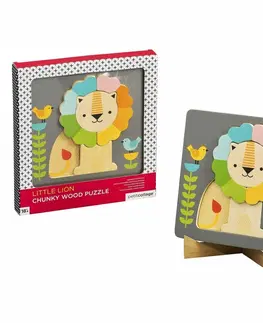 Dřevěné hračky Petit Collage Dřevěné puzzle lev