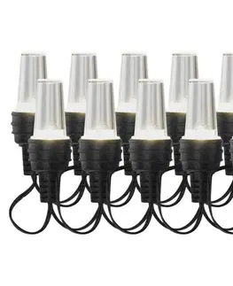 LED řetězy EMOS LED světelný řetěz – 10x párty žárovky, 4,5 m, venkovní i vnitřní, studená bílá DCPC08