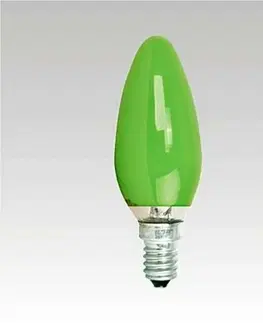 Žárovky NARVA žárovka 25W E14 220-240V zelená svíčková