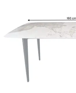 Jídelní stoly LuxD Keramický jídelní stůl Garold 160 cm přírodní kámen