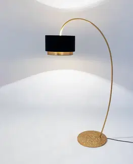 Obloukové lampy Holländer Stojací lampa Meteor, zlatá barva, výška 169 cm, železo