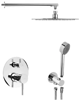 Sprchy a sprchové panely SAPHO RHAPSODY podomítkový sprchový set s pákovou baterií, 2 výstupy, vyústění, chrom 5583Q-01