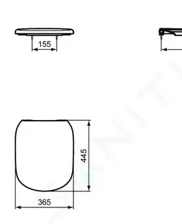 WC sedátka IDEAL STANDARD Tesi WC sedátko softclose, černá T3529V3