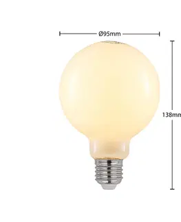 Stmívatelné LED žárovky Arcchio LED žárovka E27 8W 2 700K G95 globe dim opál 3ks