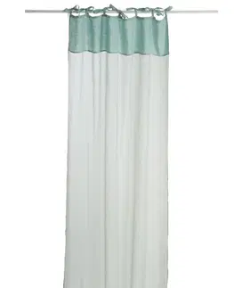Záclony Mintový bavlněný voál / záclona na zavazování - 140*290cm J-Line by Jolipa 71672