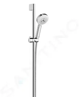 Sprchy a sprchové panely HANSGROHE Crometta 100 Sprchová souprava Multi, 3 proudy, sprchová tyč 900 mm, bílá/chrom 26656400