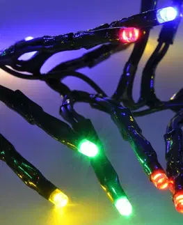 LED řetězy Solight LED venkovní vánoční řetěz s dálkový ovládáním a zvukovým senzorem - Cluster, 576 LED, 8 funkcí, časovač, IP44, vícebarevná 1V11-M