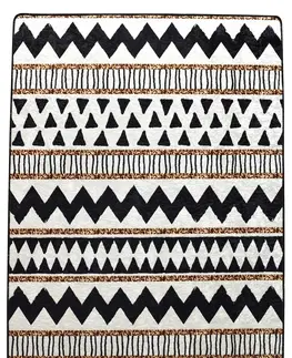 Koberce a koberečky Conceptum Hypnose Koberec Linie 100x200 cm bílý/černý