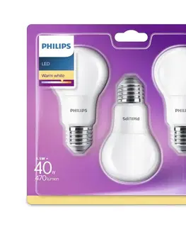 LED osvětlení Philips SADA 3x LED Žárovka Philips E27/5,5W/230V 2700K 