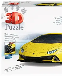 Hračky puzzle RAVENSBURGER - Lamborghini Huracán Evo žluté 108 dílků