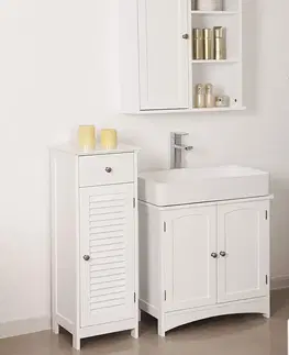 Koupelnový nábytek SONGMICS Umyvadlová skříňka MOLLIE bílá