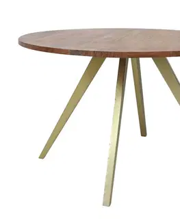 Jídelní stoly Kulatý jídelní stůl s dřevěnou deskou z akáciového dřeva Mimoso - Ø 120*75 cm Light & Living 6744143
