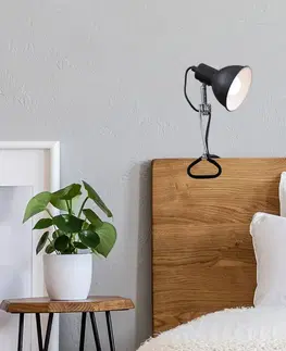 Stolní lampy a lampičky s klipem Briloner Svítidlo Fix clamp, kovové stínítko, černé