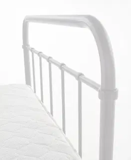 Postele HALMAR Kovová postel LINDA 120x200 bílá
