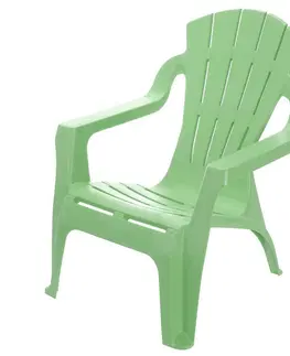Dekorace do dětských pokojů Dětská plastová židlička Riga zelená, 33 x 44 x 37 cm