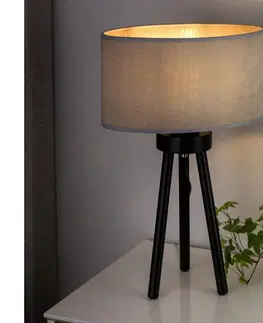 Lampy   - Stolní lampa OVAL 1xE27/15W/230V šedá 